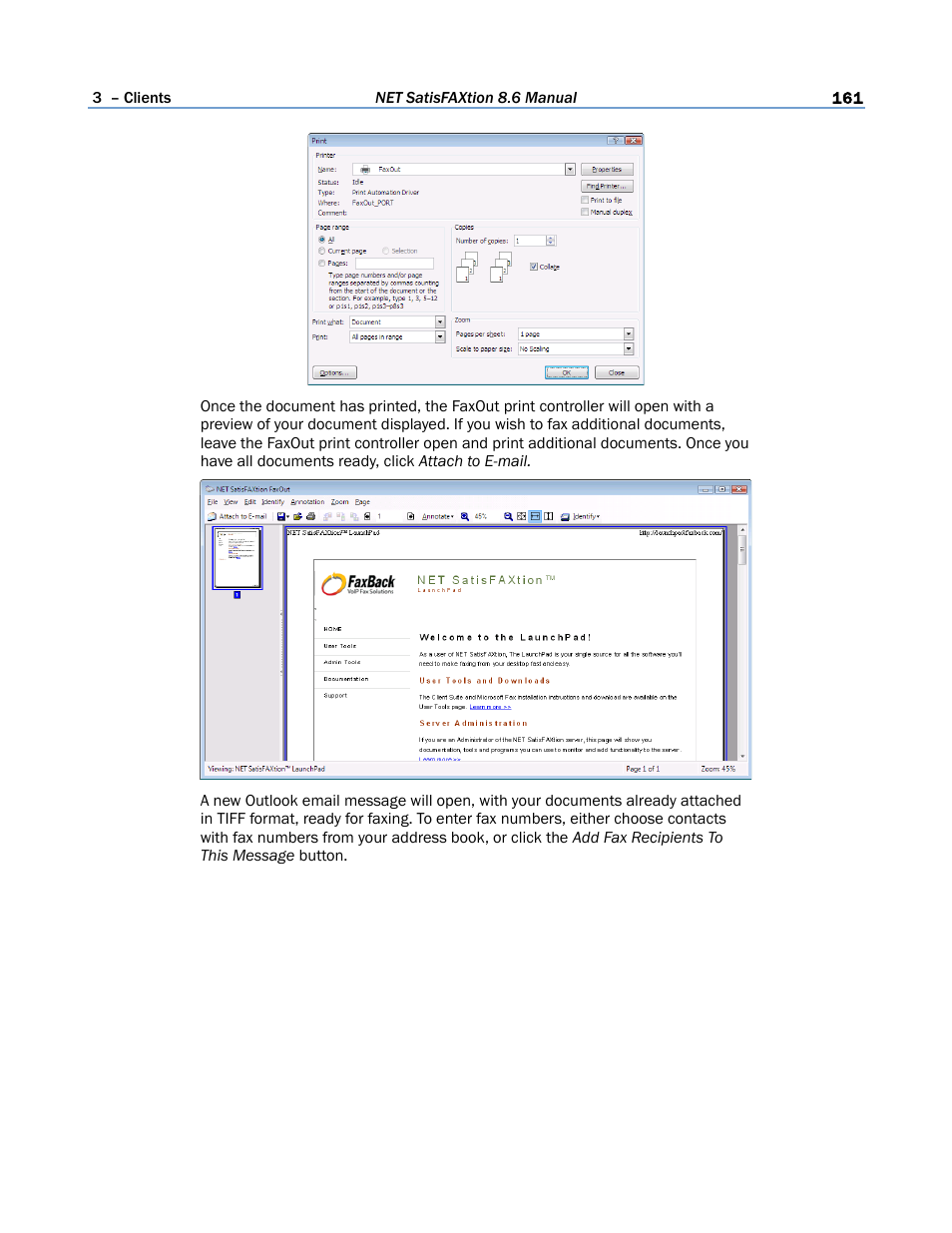 FaxBack NET SatisFAXtion 8.6 - Manual User Manual | Page 161 / 240
