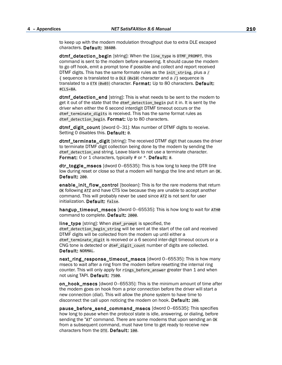 FaxBack NET SatisFAXtion 8.6 - Manual User Manual | Page 210 / 240