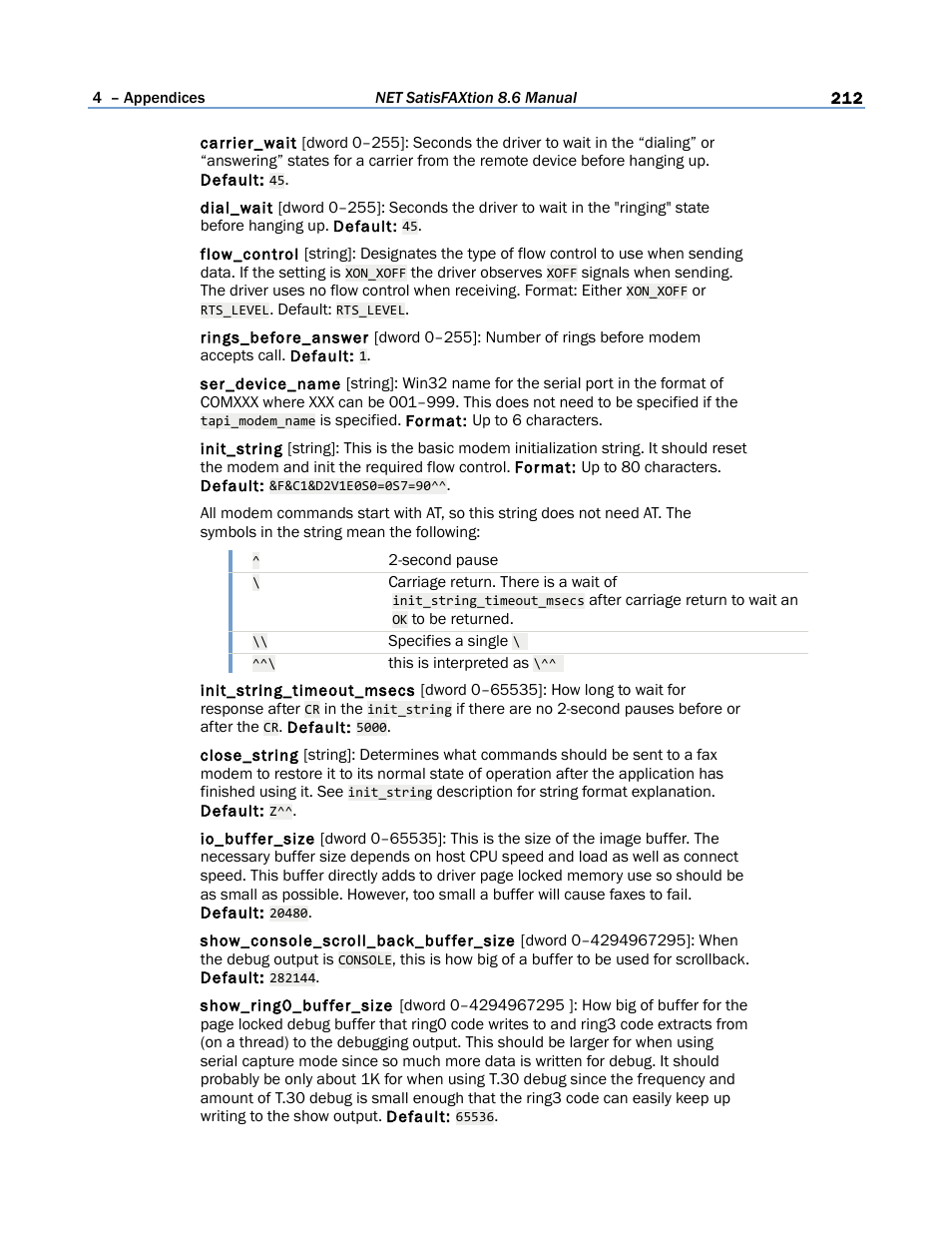 FaxBack NET SatisFAXtion 8.6 - Manual User Manual | Page 212 / 240
