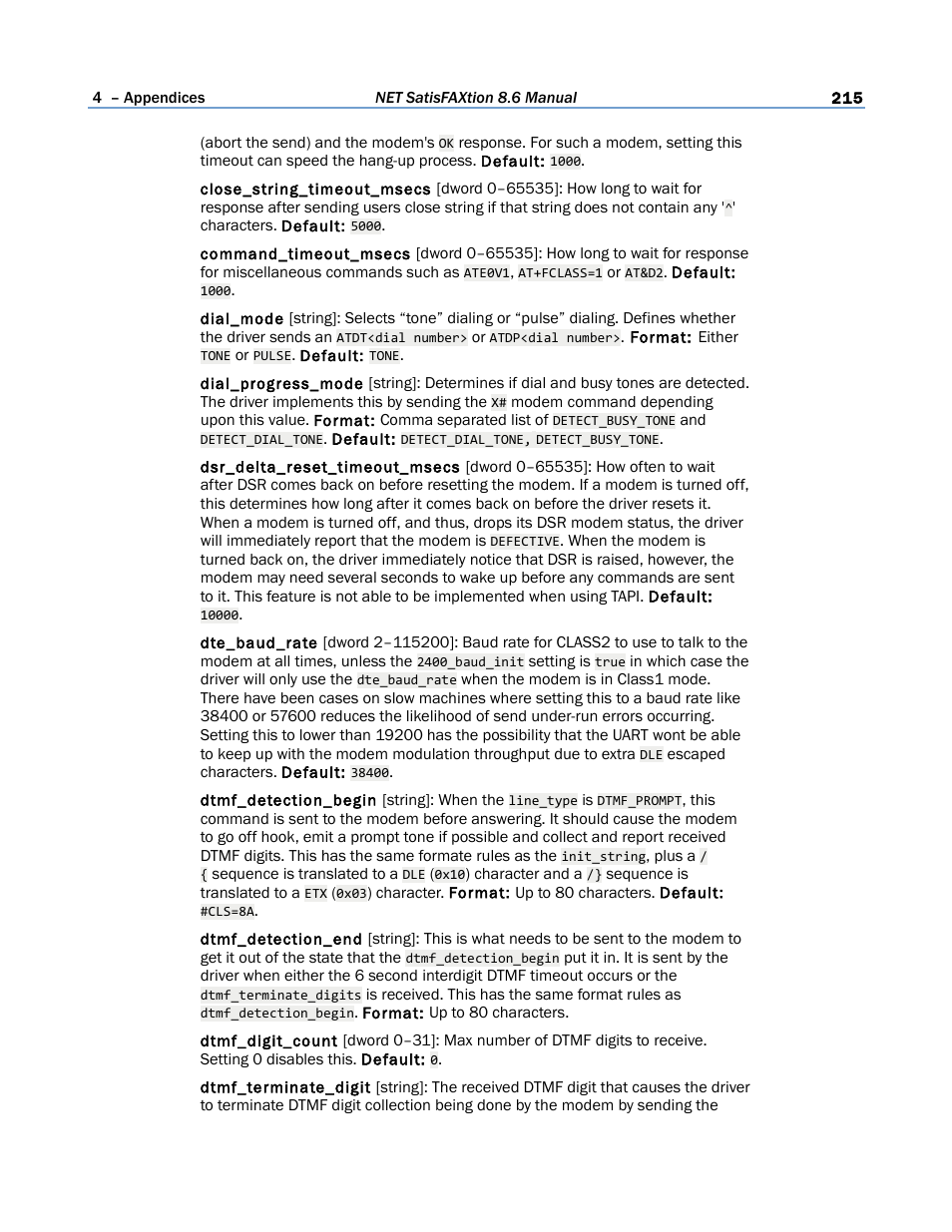 FaxBack NET SatisFAXtion 8.6 - Manual User Manual | Page 215 / 240