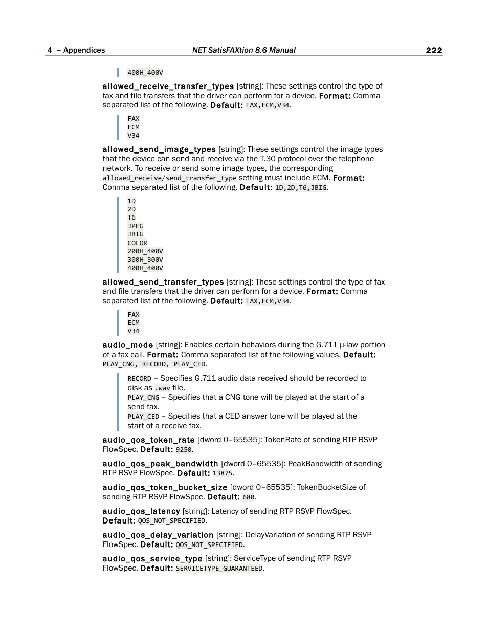 FaxBack NET SatisFAXtion 8.6 - Manual User Manual | Page 222 / 240