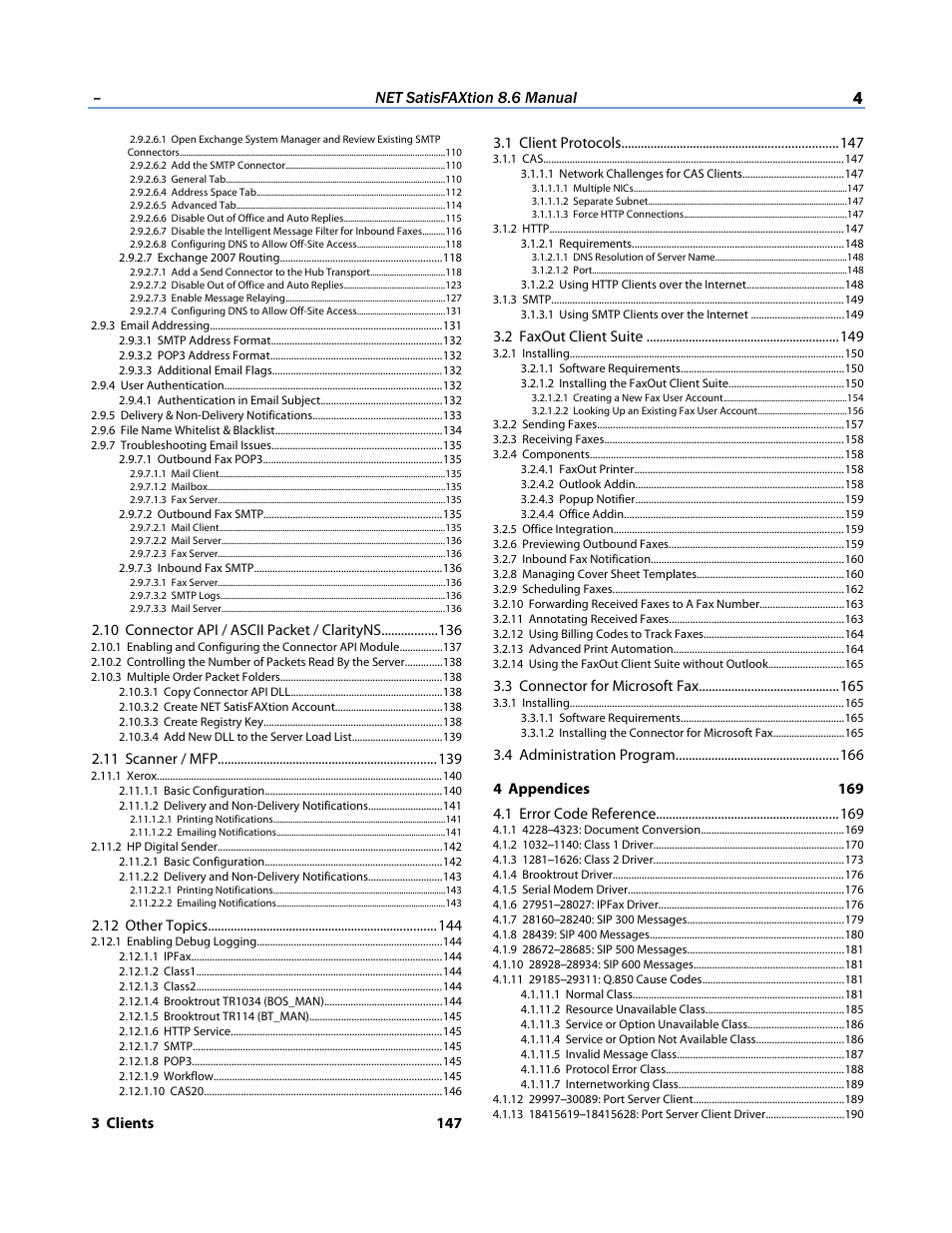 Net satisfaxtion 8.6 manual 4 | FaxBack NET SatisFAXtion 8.6 - Manual User Manual | Page 4 / 240