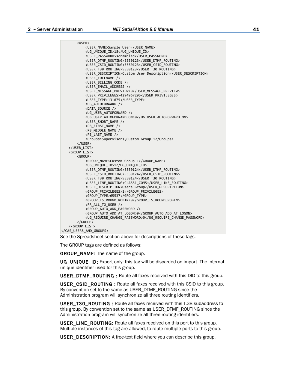 FaxBack NET SatisFAXtion 8.6 - Manual User Manual | Page 41 / 240