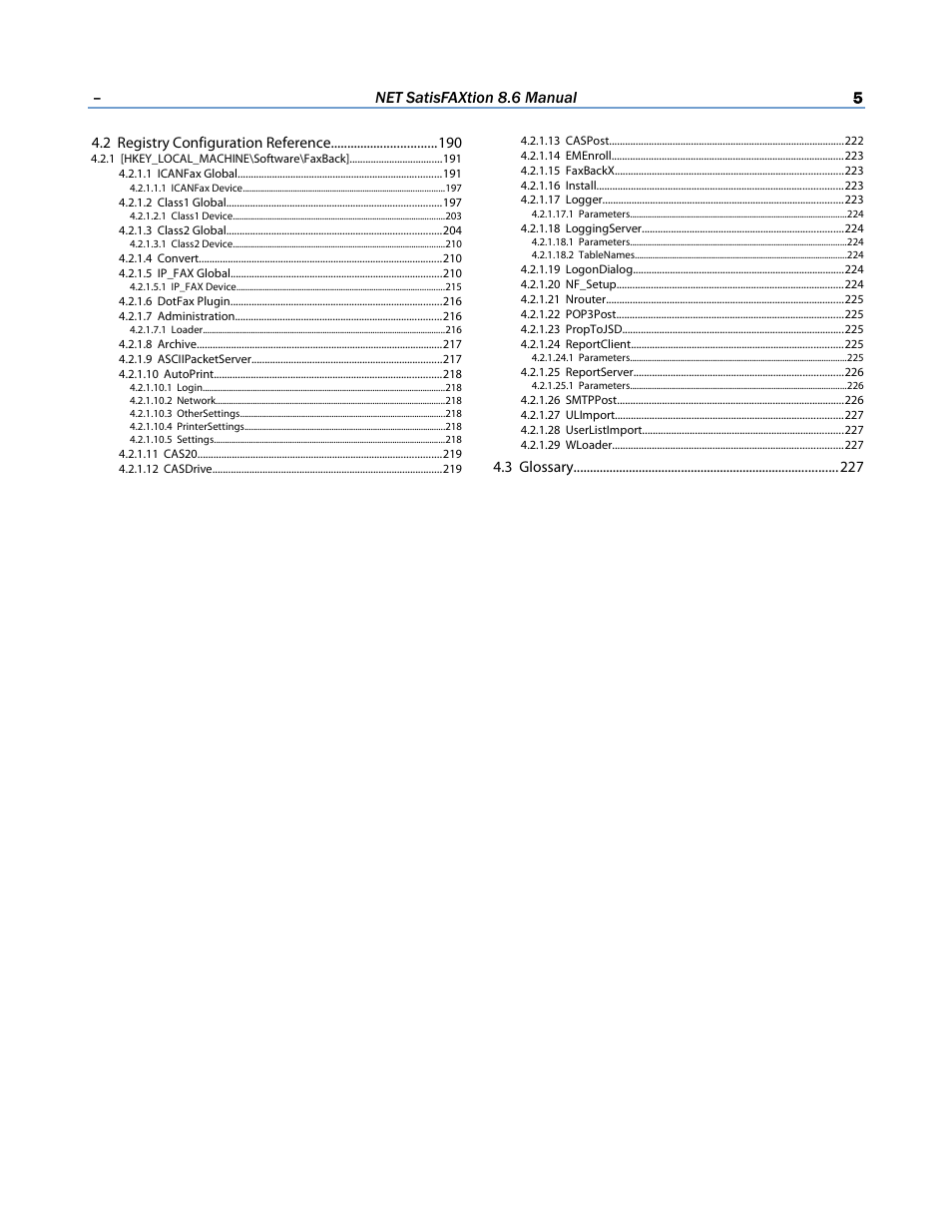 Net satisfaxtion 8.6 manual 5 | FaxBack NET SatisFAXtion 8.6 - Manual User Manual | Page 5 / 240