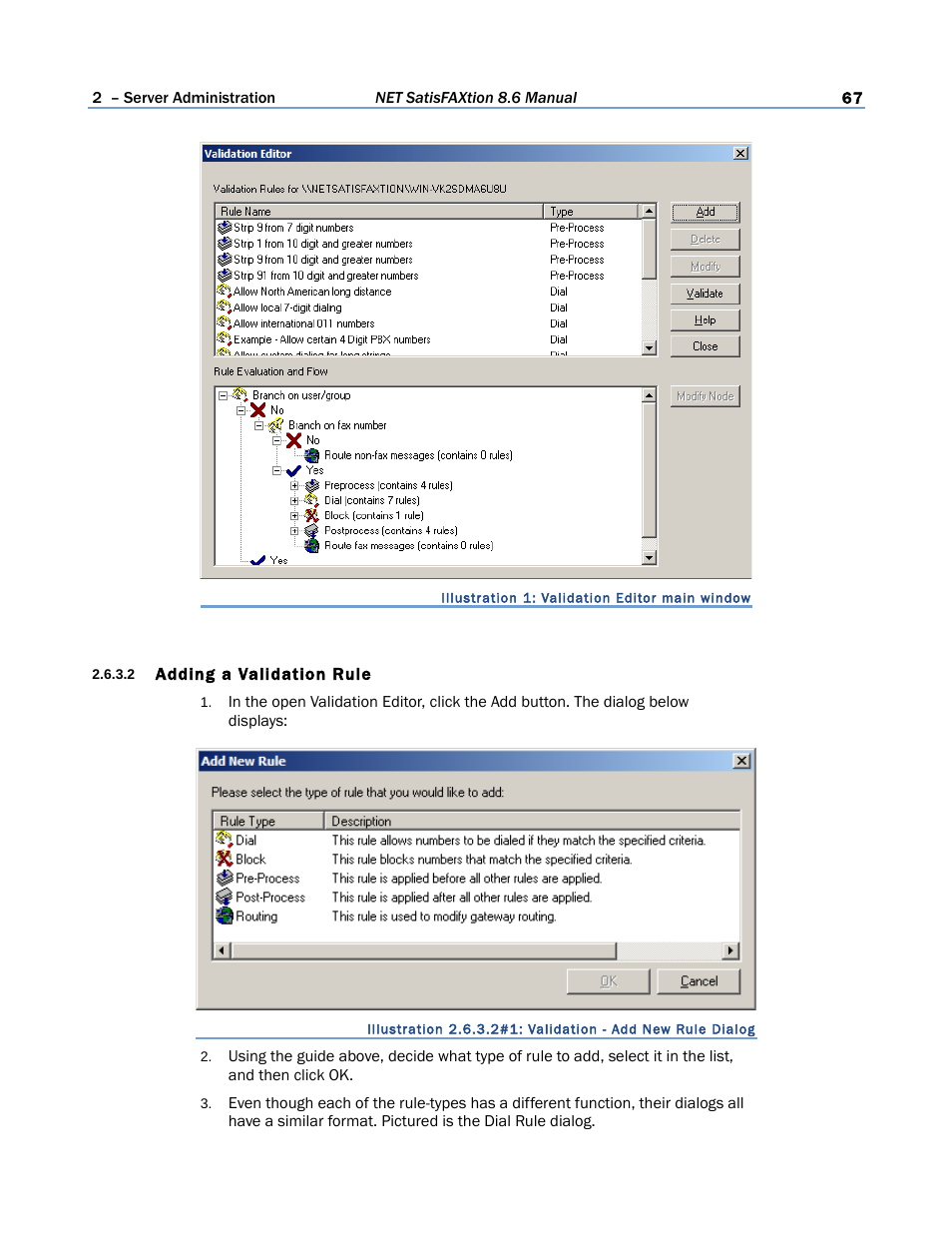 2 adding a validation rule | FaxBack NET SatisFAXtion 8.6 - Manual User Manual | Page 67 / 240