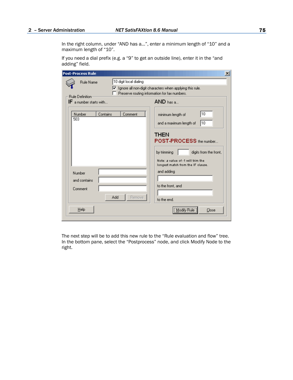 FaxBack NET SatisFAXtion 8.6 - Manual User Manual | Page 75 / 240