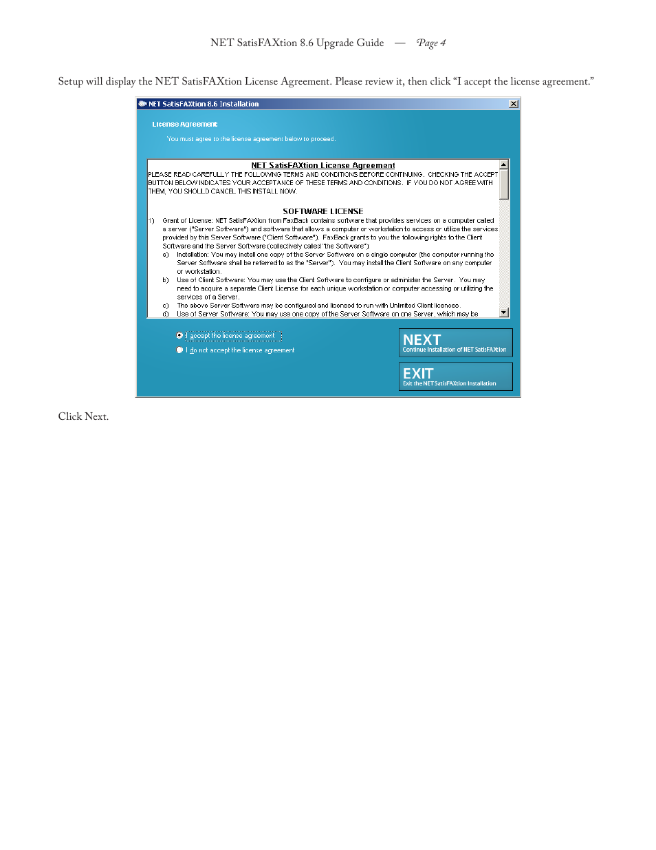 FaxBack NET SatisFAXtion 8.6 - Upgrade Guide User Manual | Page 4 / 13
