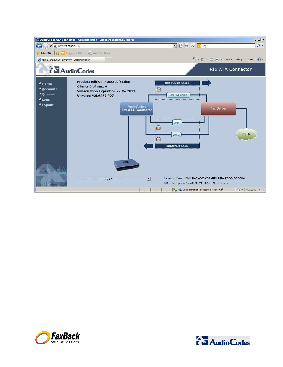 FaxBack AudioCodes Fax Connector for NET SatisFAXtion SBE / EE - Installation Guide User Manual | Page 14 / 29
