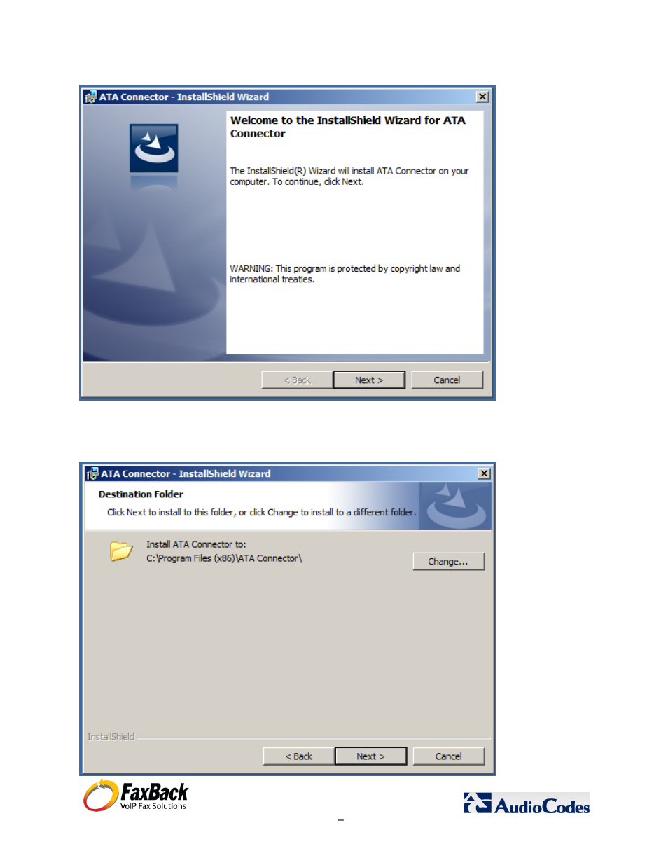 FaxBack AudioCodes Fax Connector for NET SatisFAXtion SBE / EE - Installation Guide User Manual | Page 5 / 29