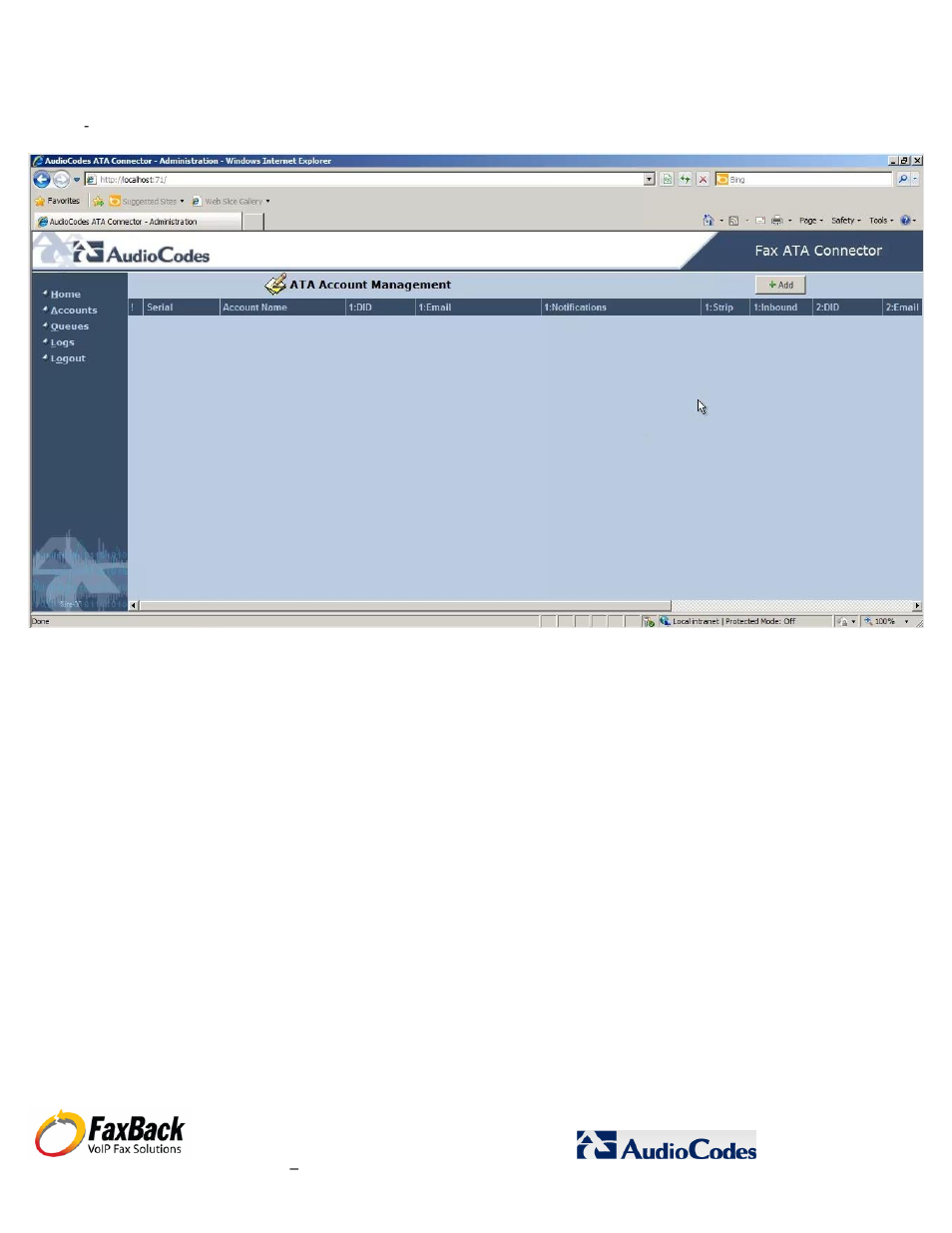 FaxBack AudioCodes Fax Connector for NET SatisFAXtion SBE / EE - Basic Fax ATA Configuration Guide User Manual | Page 6 / 17