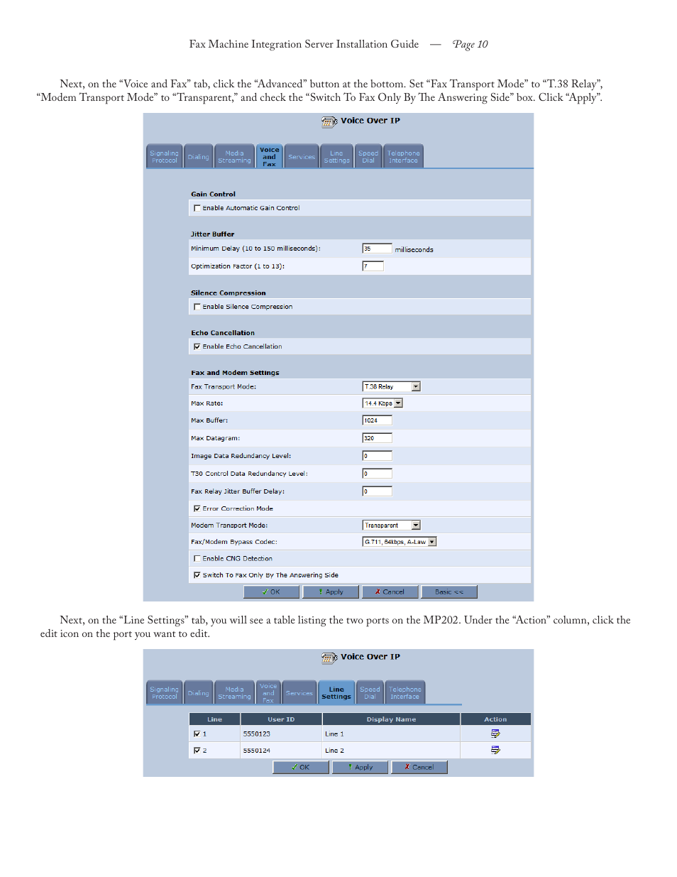 FaxBack Fax Machine Integration Server - AudioCodes MP202 User Manual | Page 10 / 14