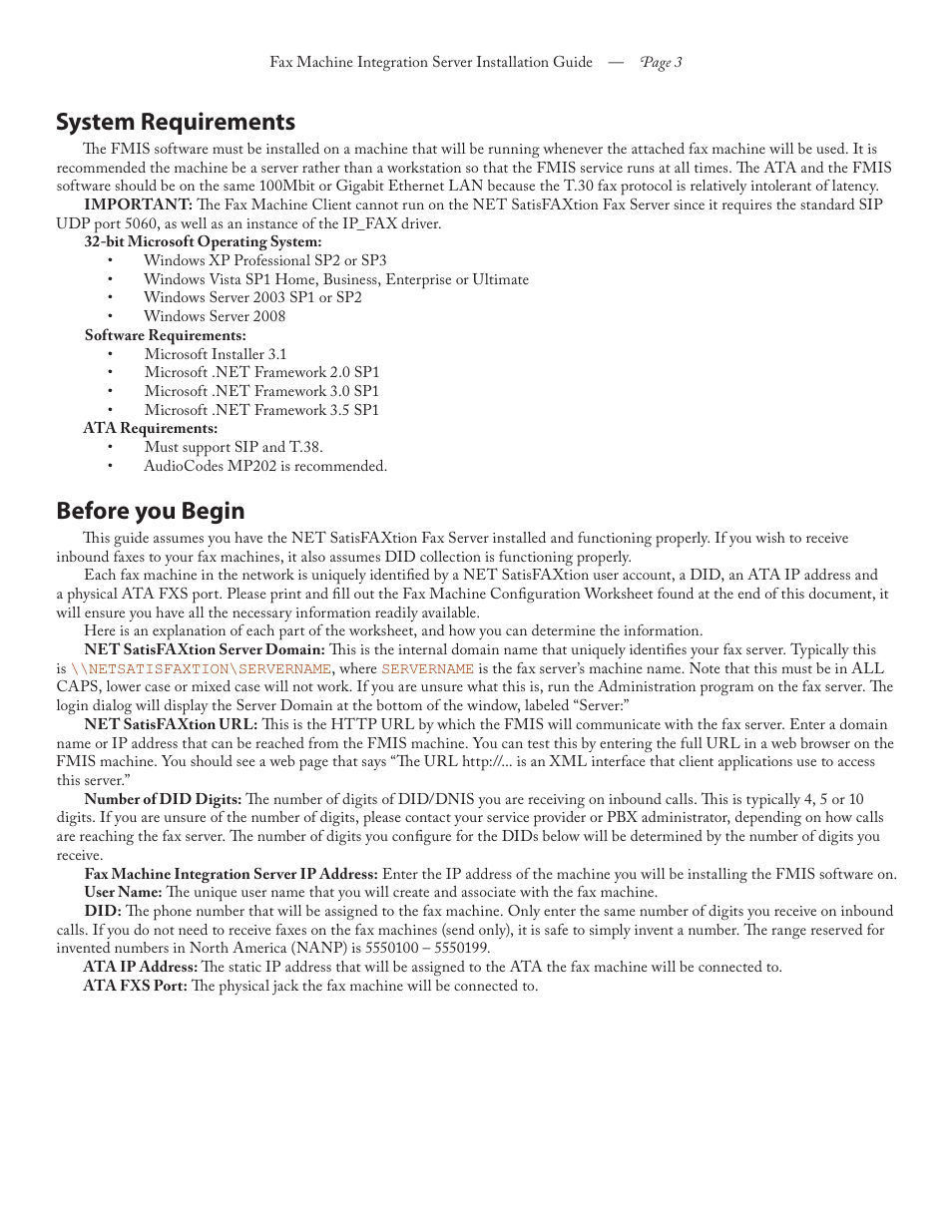 System requirements, Before you begin | FaxBack Fax Machine Integration Server - AudioCodes MP202 User Manual | Page 3 / 14