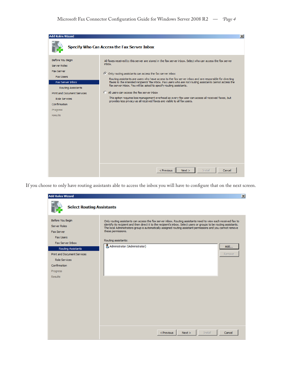 FaxBack Connector for Microsoft Fax - Configuration Guide For Windows Server 2008 R2 User Manual | Page 4 / 11