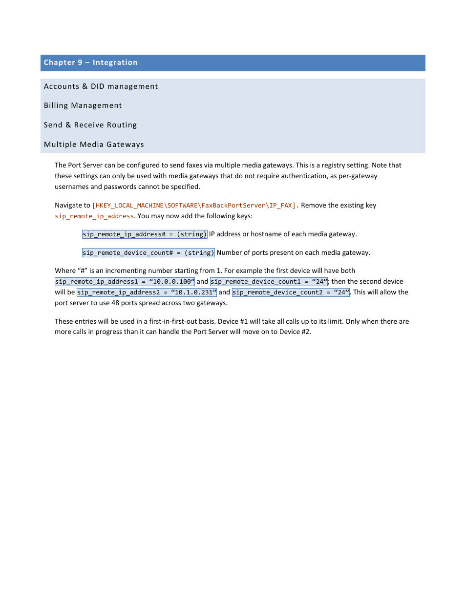 FaxBack Port Server - Manual User Manual | Page 38 / 52