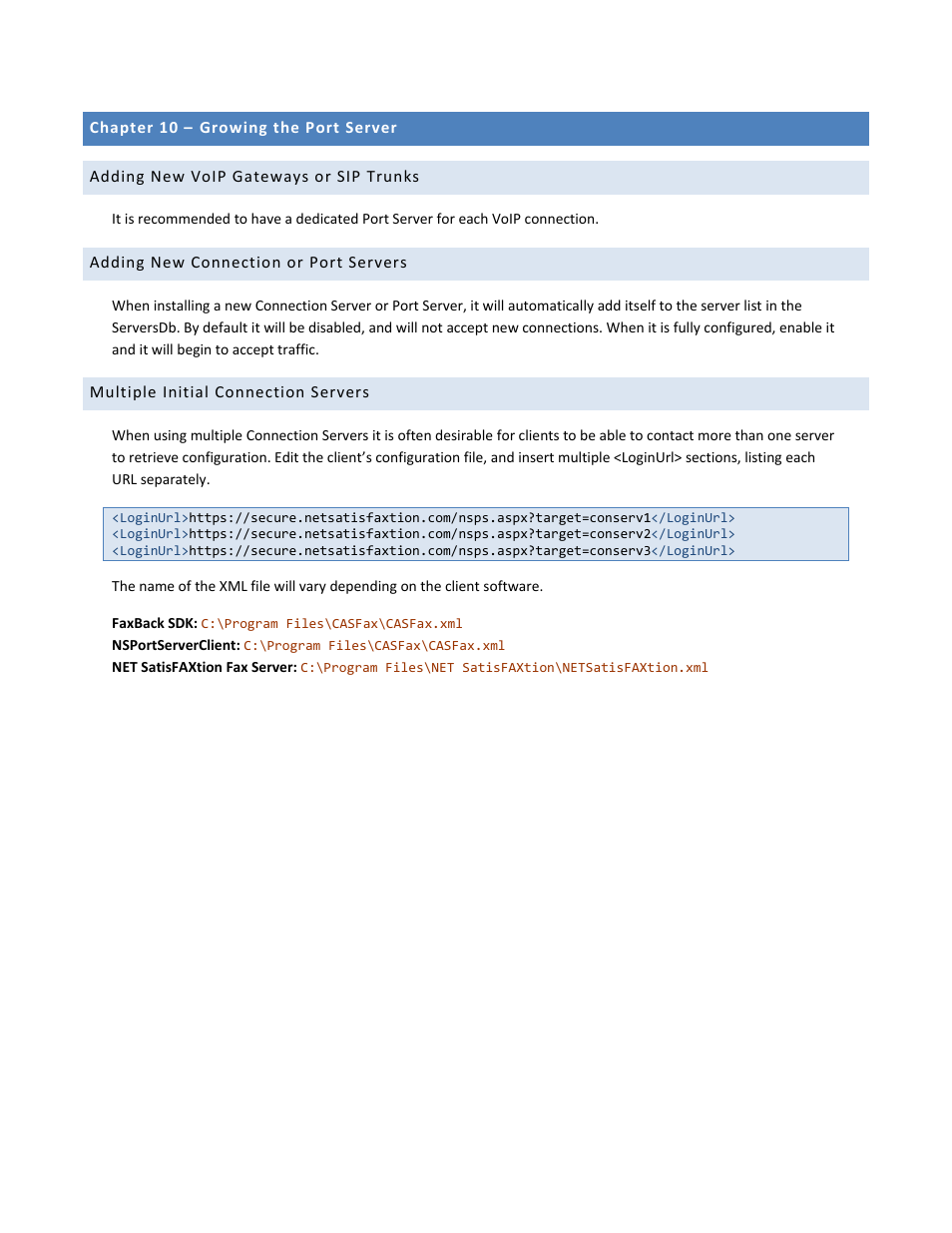 FaxBack Port Server - Manual User Manual | Page 39 / 52