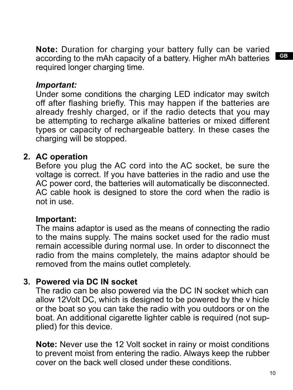 Sangean U4 (R1) User Manual | Page 11 / 33