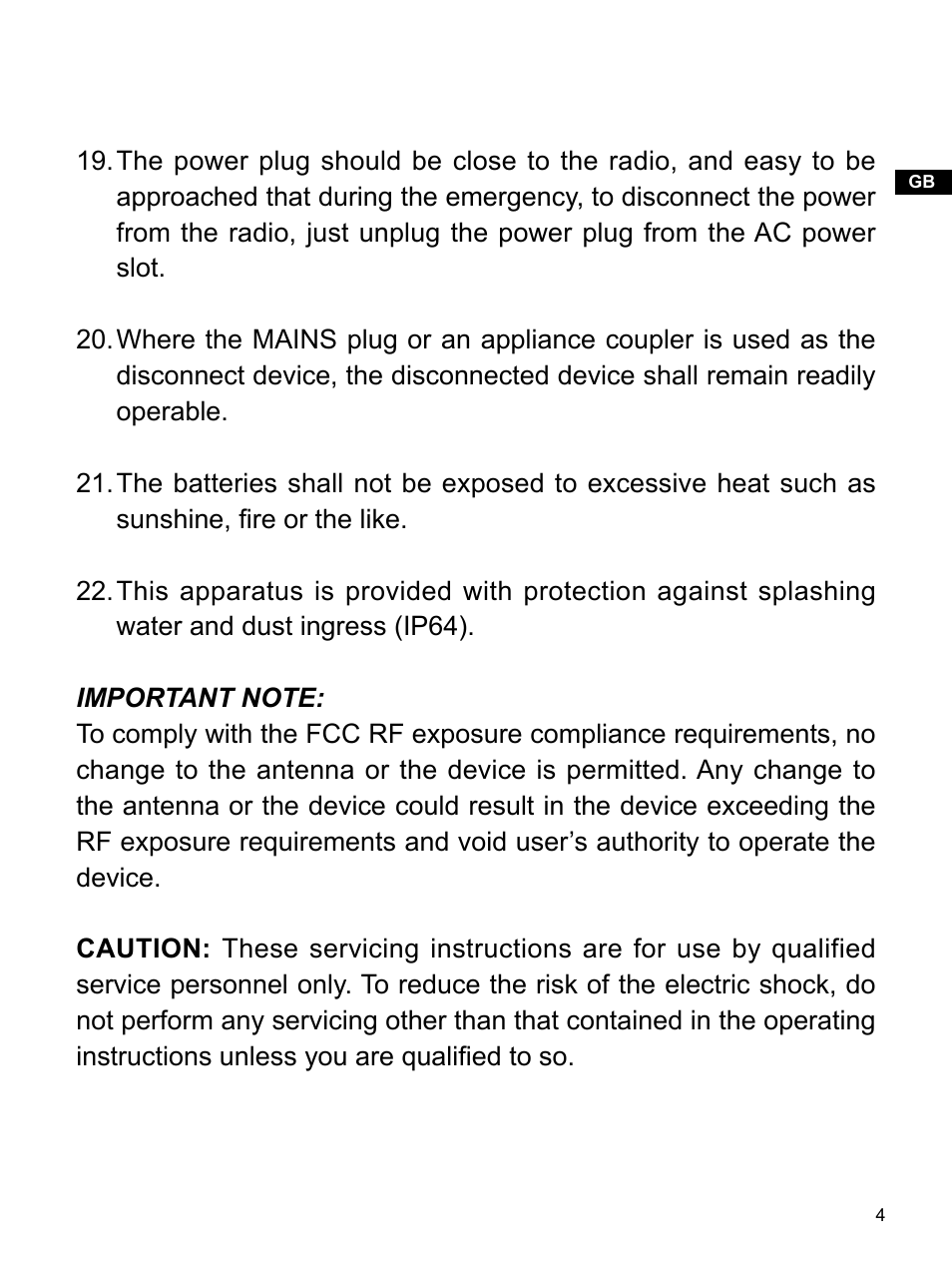 Sangean U4 (R1) User Manual | Page 5 / 33