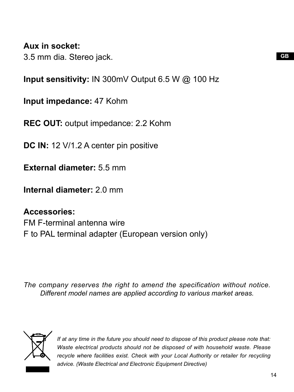 Sangean WR-15 (V1) User Manual | Page 15 / 15