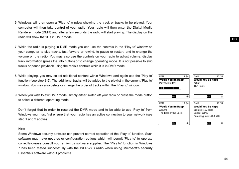 Sangean WFR-27C (R1) User Manual | Page 45 / 87