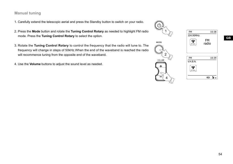 Manual tuning | Sangean WFR-27C (R1) User Manual | Page 55 / 87