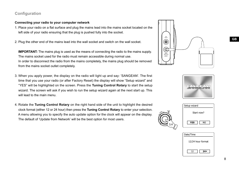 Conﬁguration | Sangean WFR-27C (R1) User Manual | Page 9 / 87