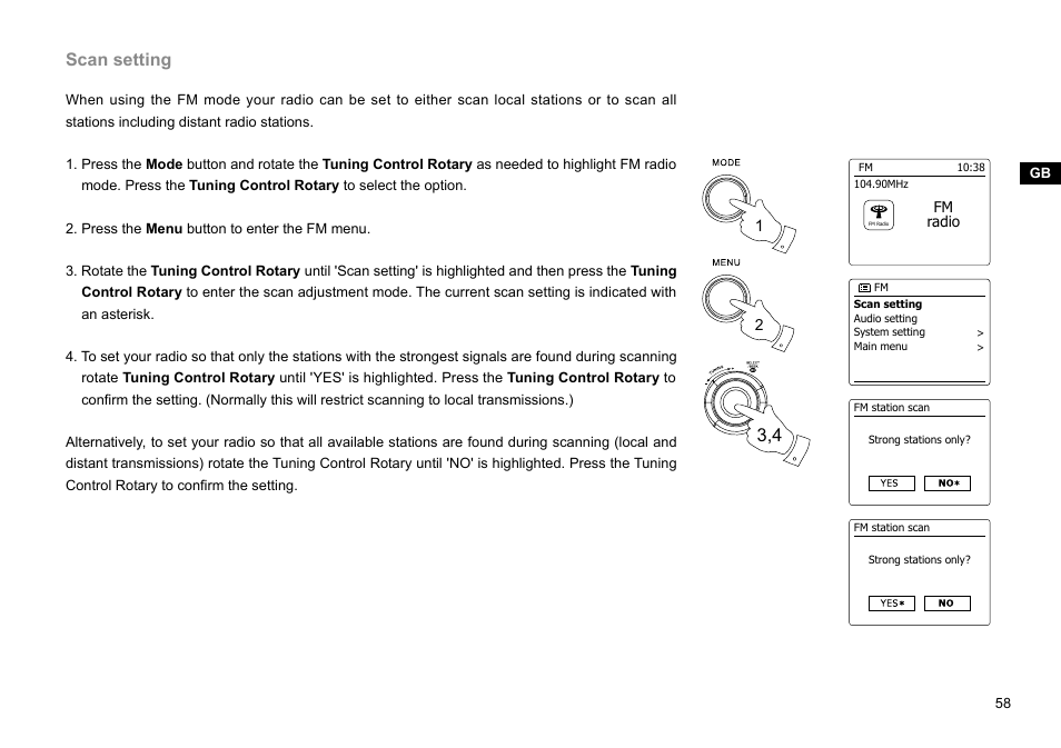 Scan setting | Sangean WFR-29C (R1) User Manual | Page 59 / 91