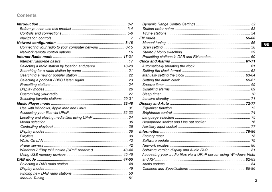 Sangean WFR-29C (V1) User Manual | Page 3 / 87