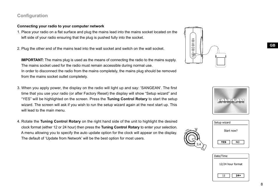 Conﬁguration | Sangean WFR-29C (V1) User Manual | Page 9 / 87
