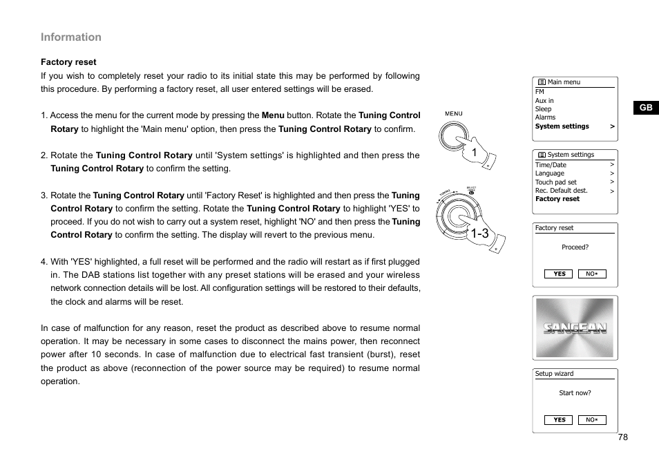 Information | Sangean WFR-28C (R1) User Manual | Page 79 / 87