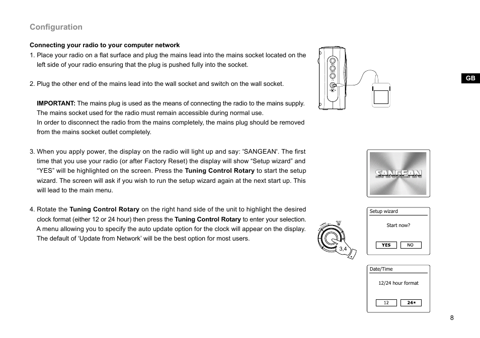 Conﬁguration | Sangean WFR-28C (V1) User Manual | Page 9 / 87