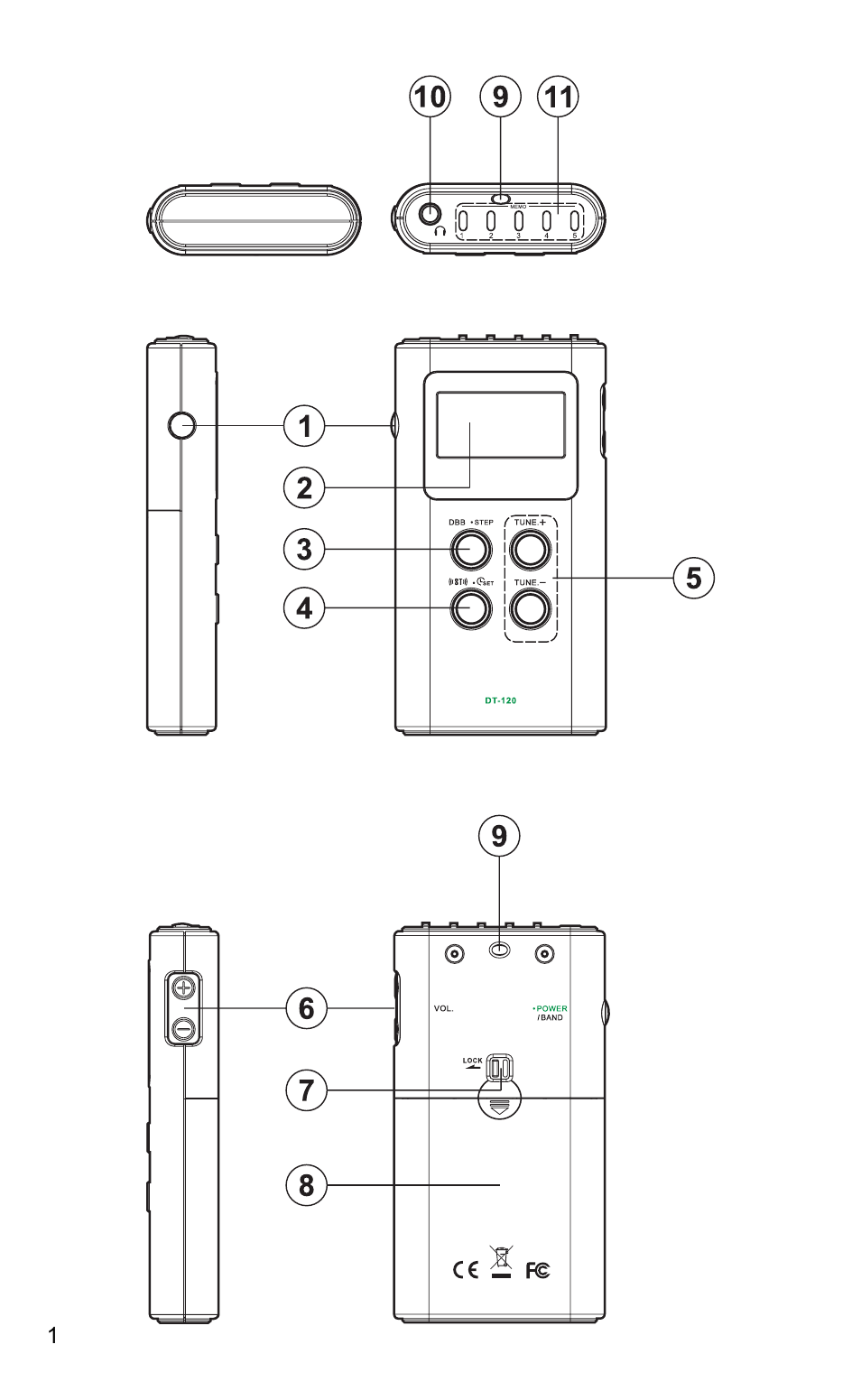Sangean DT-120 (R3) User Manual | Page 2 / 10
