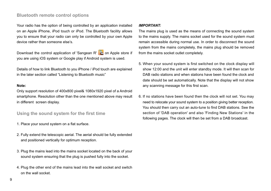 Sangean DMS-37BT (R2) User Manual | Page 10 / 56