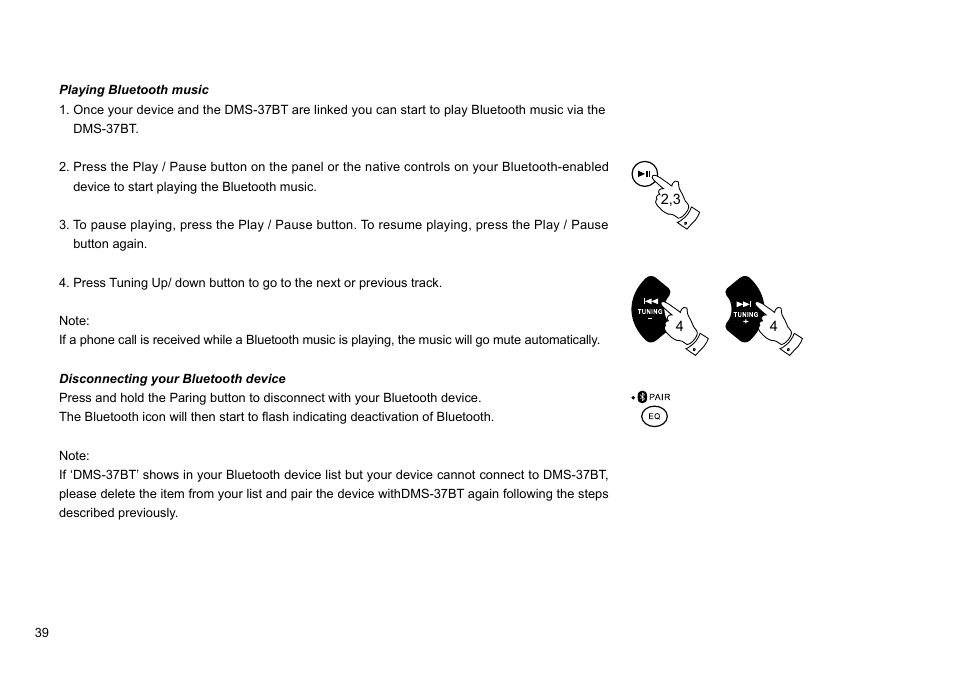 Sangean DMS-37BT (R1) User Manual | Page 40 / 56