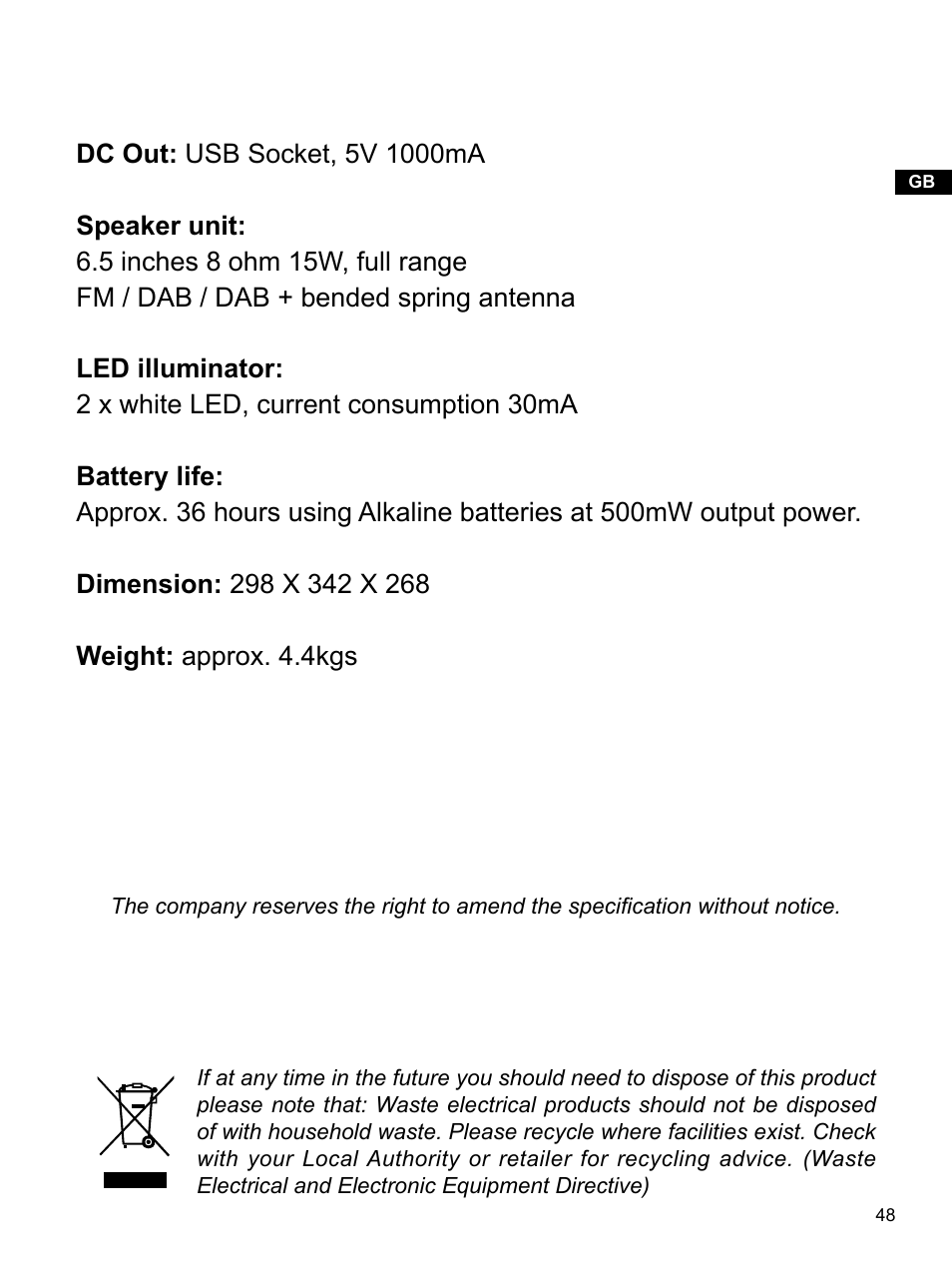Sangean U4 DBT (V1) User Manual | Page 49 / 49