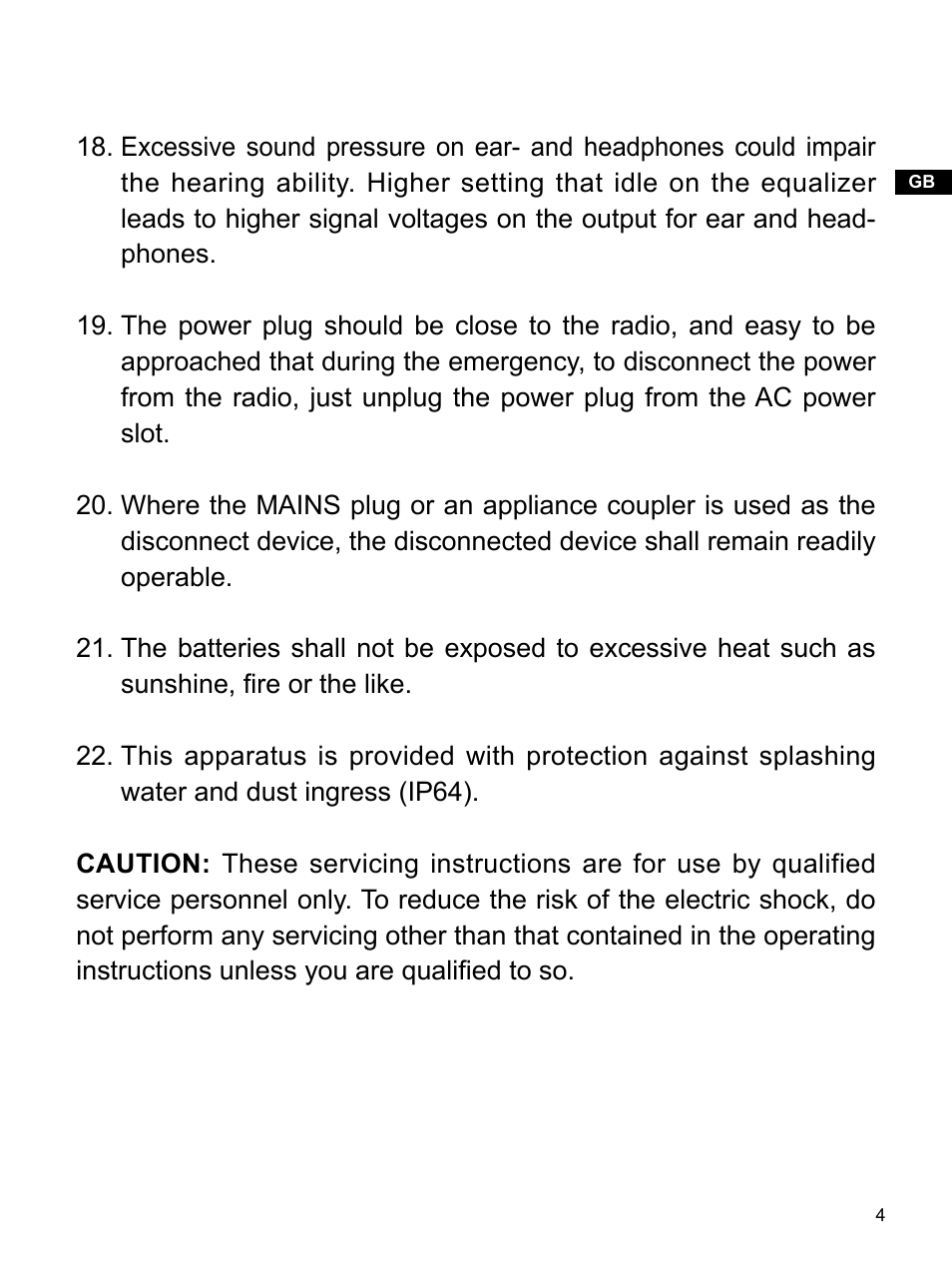 Sangean U4 DBT (V1) User Manual | Page 5 / 49