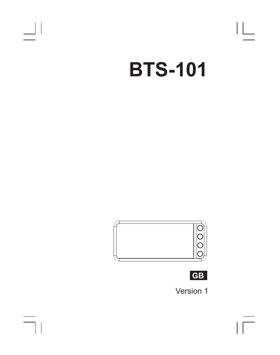 Sangean BluTab BTS-101 (V1) User Manual | 13 pages