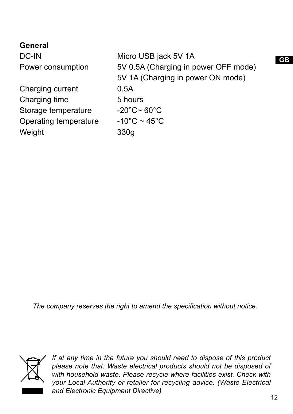 Sangean BluTab BTS-101 (V1) User Manual | Page 13 / 13