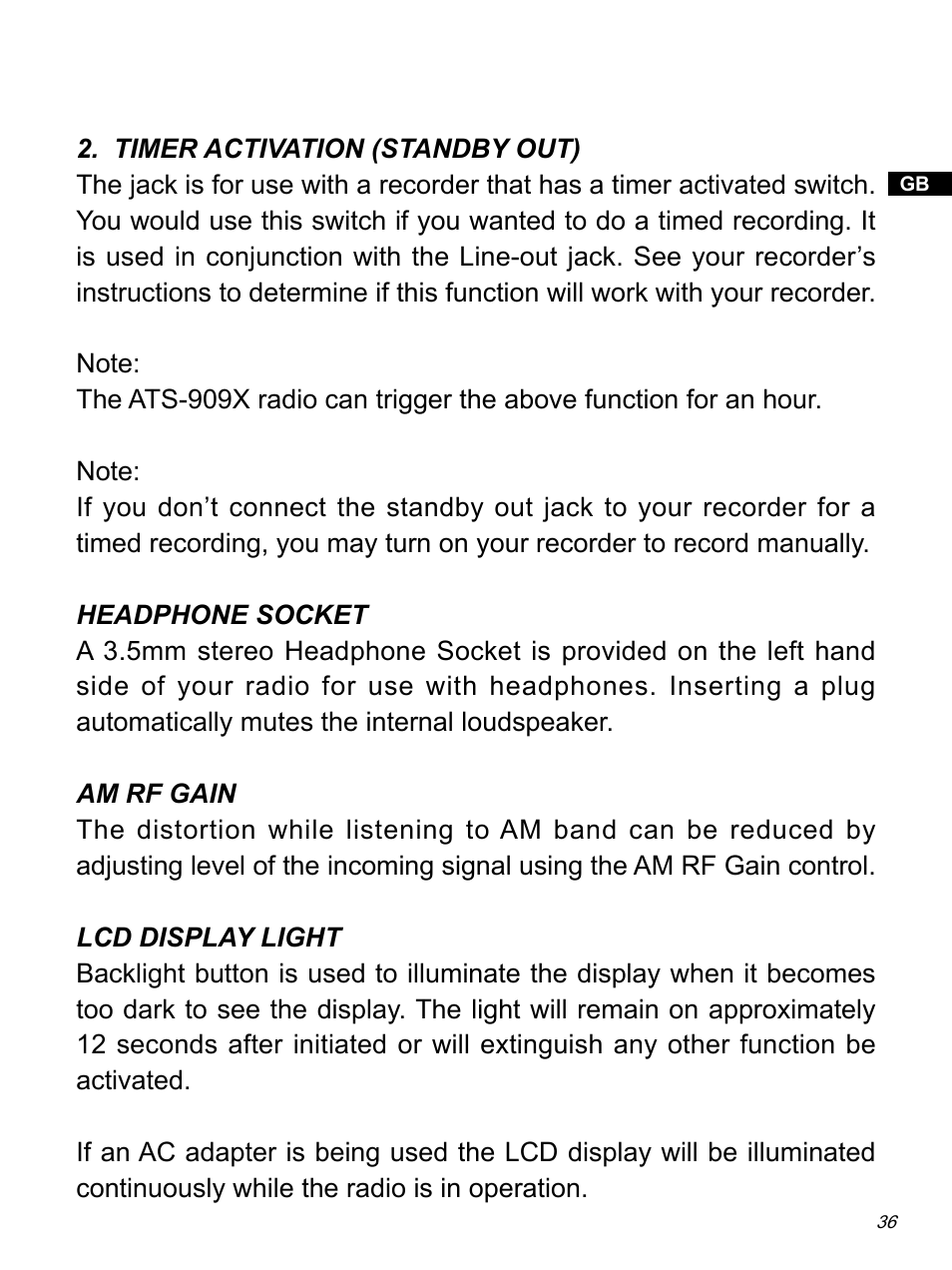 Sangean ATS-909X w (R1) User Manual | Page 37 / 39