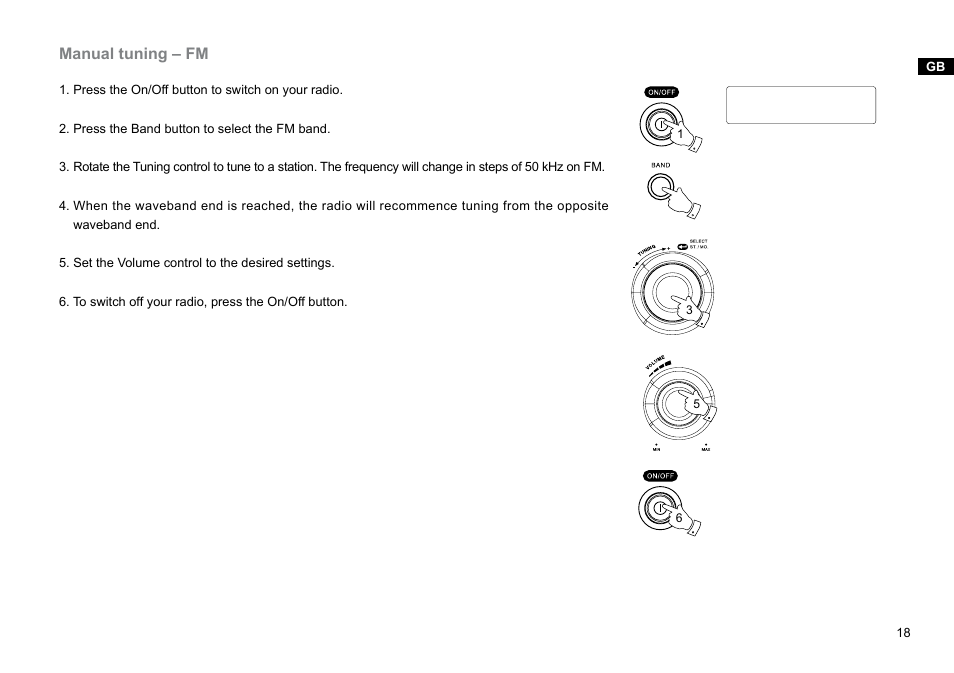 Manual tuning – fm | Sangean DPR-26BT (V1) User Manual | Page 19 / 33