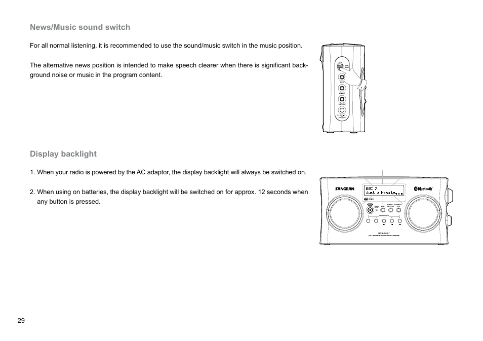 Sangean DPR-26BT (V1) User Manual | Page 30 / 33