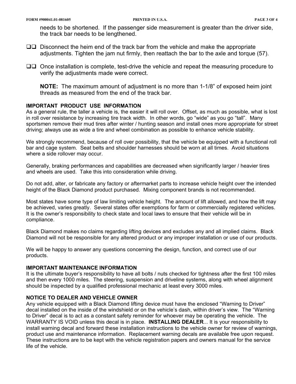 Black Diamond Automobile-accessories User Manual | Page 3 / 4
