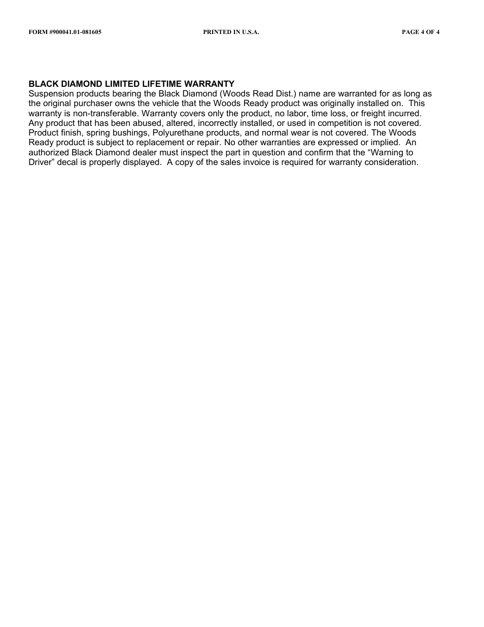 Black Diamond Automobile-accessories User Manual | Page 4 / 4