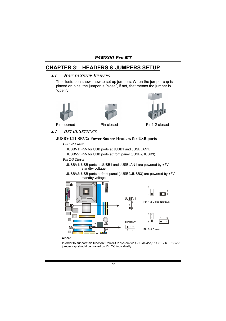 Chapter 3: headers & jumpers setup, 1 how to setup jumpers, 2 detail settings | How to setup jumpers, Detail settings | BioStar P4M800 User Manual | Page 14 / 31
