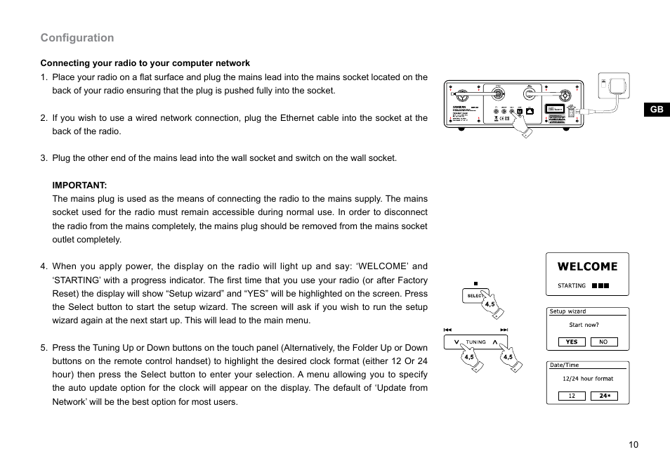 Configuration | Sangean DDR-62 (R1) User Manual | Page 11 / 104