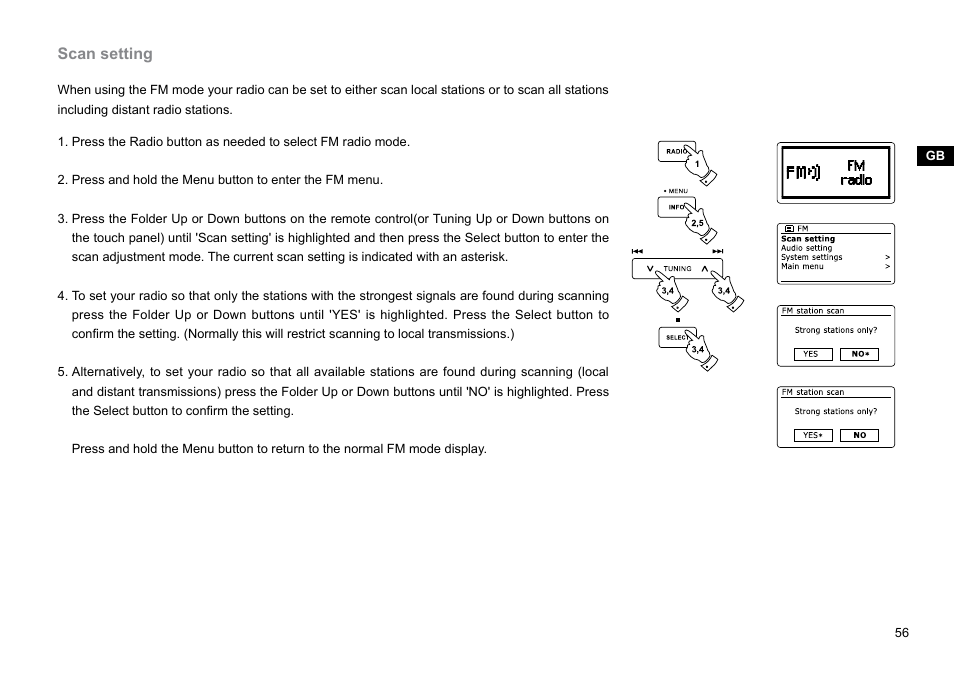 Scan setting | Sangean DDR-62 (R1) User Manual | Page 57 / 104