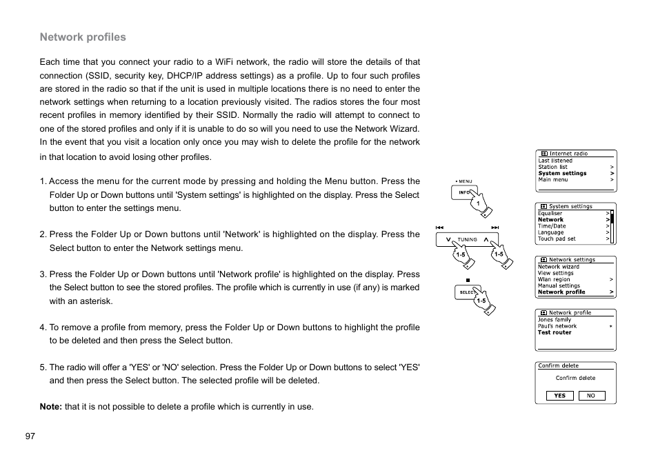 Network profiles | Sangean DDR-62 (R1) User Manual | Page 98 / 104