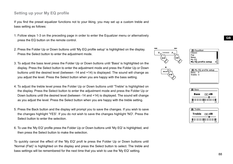 Setting up your my eq profile | Sangean DDR-62 (V1) User Manual | Page 89 / 104