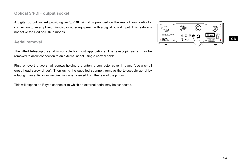 Sangean DDR-62 (V1) User Manual | Page 95 / 104