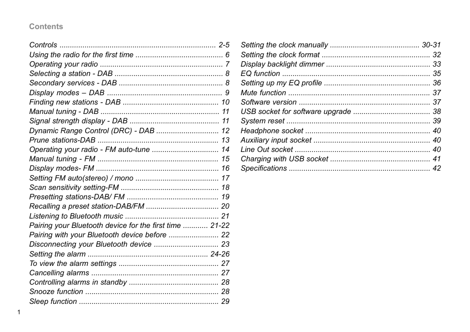 Sangean DDR-36 (V1) User Manual | Page 2 / 43