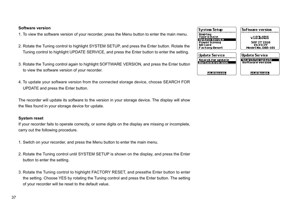 Sangean DAR-101 (R1) User Manual | Page 38 / 42